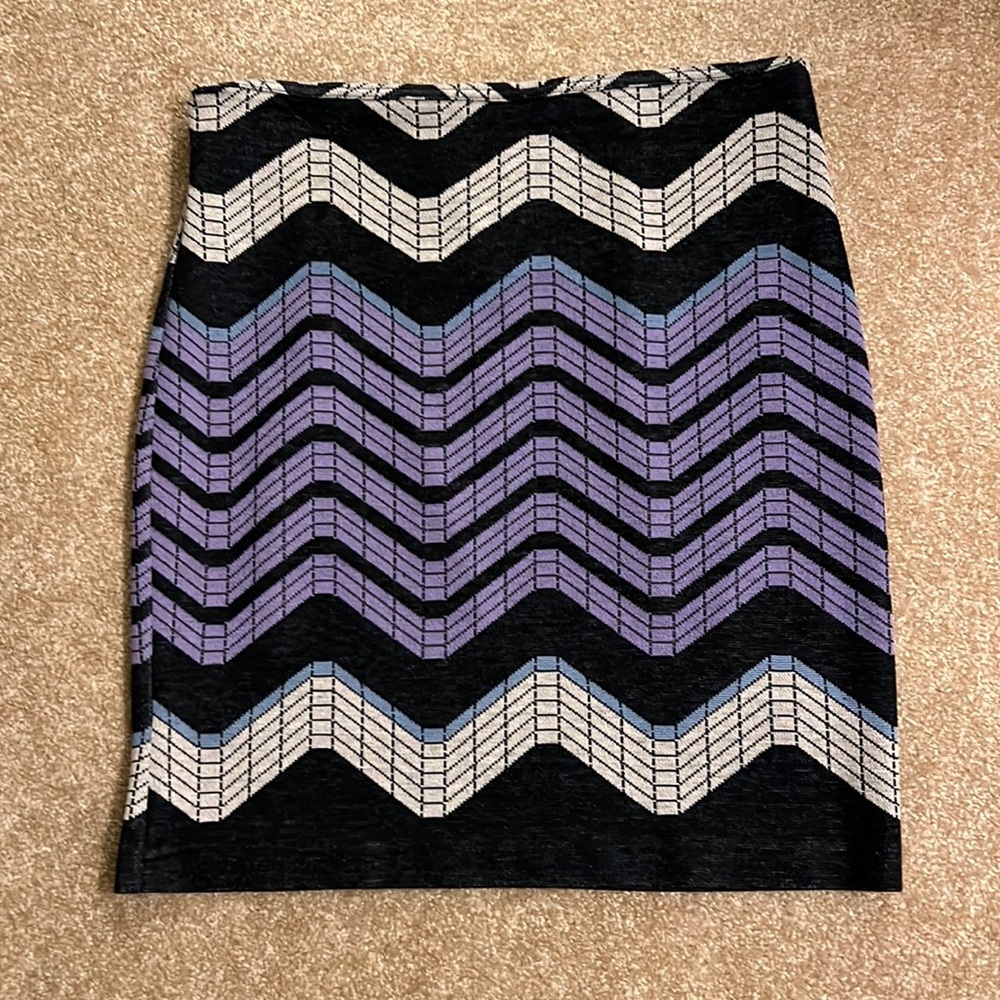Studio Point Geometric Print Pull On Skirt